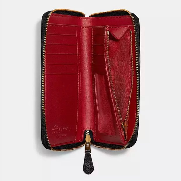 NWT! Coach x Disney Mickey Mouse X Keith Haring Medium Id Zip Wallet - Picture 4 of 4